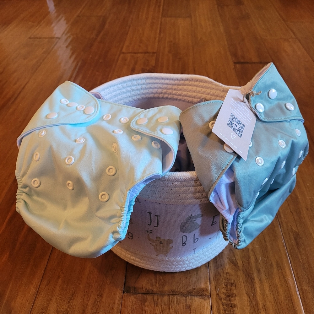 The Simple Mani Singles 4 Piece Multi-color Diaper Bundle with Basket